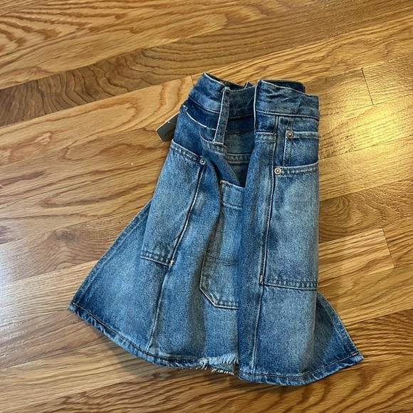 We The Free Blue Jean Shorts High-Waisted Raw Hem - Picture 12 of 12